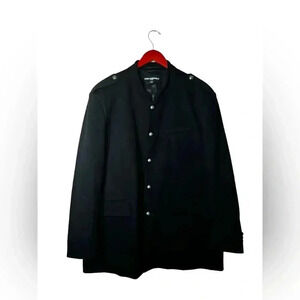KARL LAGERFELD BLACK OFFICER’S COAT SIZE XXL